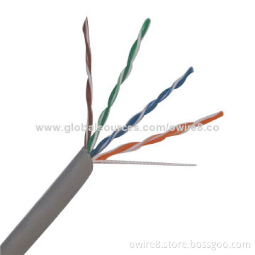 UTP Cat5e Cable with UL, CE, RoHS Marks, HDPE Insulator, PVC or LSNH JacketNew